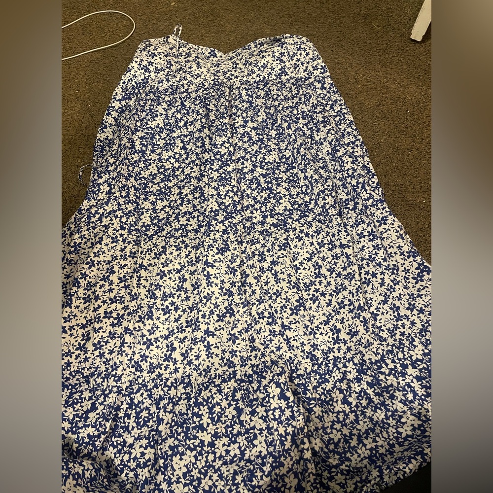 Blue floral dress
